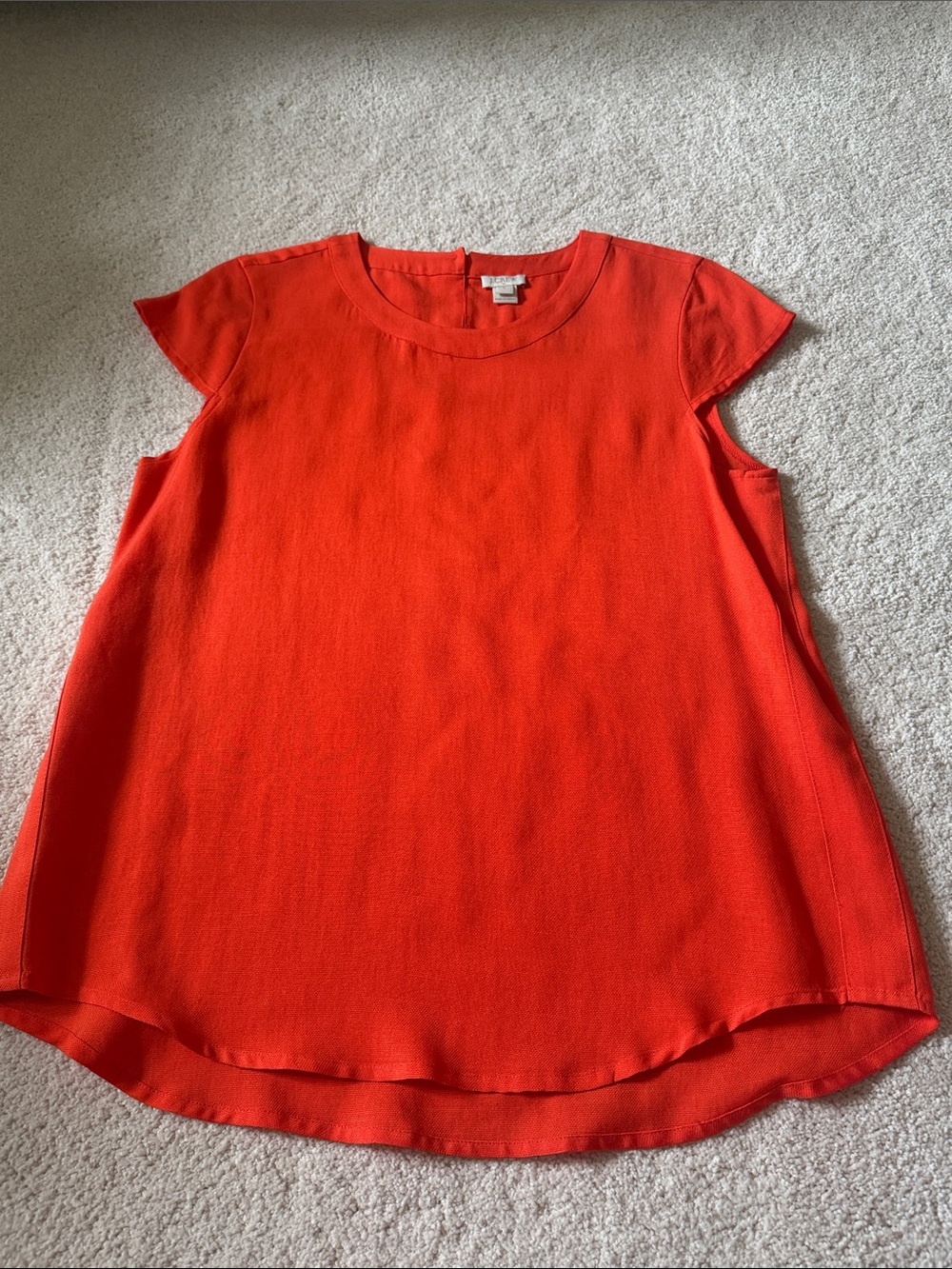 J. Crew Orange Cap Sleeve Blouse